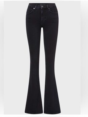 Veronica Beard Black High-Rise Flare Jeans